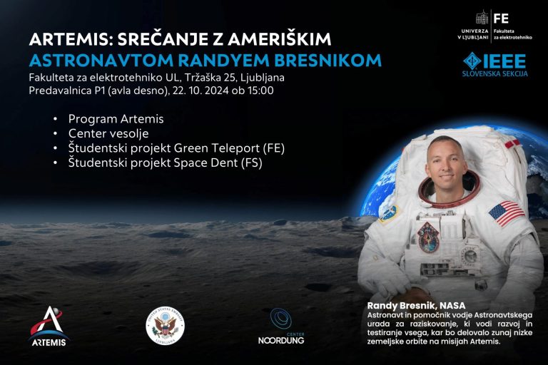Artemis: Srečanje z ameriškim astronavtom Randyem Bresnikom